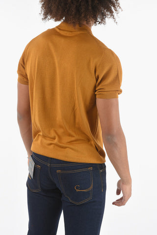 Jacquard Silk Blend Polo
