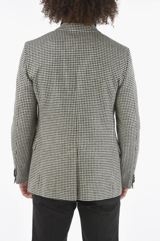 CC COLLECTION Half-lined RE Houndstooth Motif Blazer