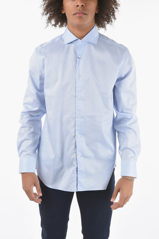 Twill Cotton WRINKLE-FREE Shirt with Classic Collar