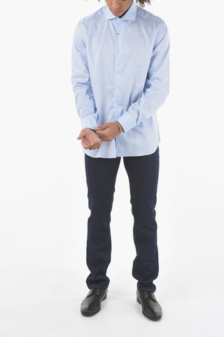 Twill Cotton WRINKLE-FREE Shirt with Classic Collar