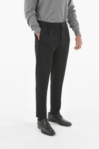 CC COLLECTION Single-pleated RESET Chino Pants with Waist Drawstring