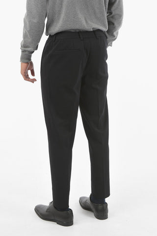 CC COLLECTION Single-pleated RESET Chino Pants with Waist Drawstring