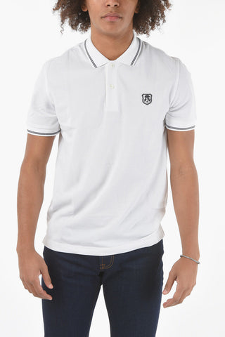 2 Button Emblem Patch Cotton Polo