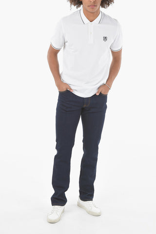 2 Button Emblem Patch Cotton Polo