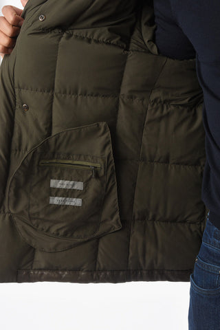 Giubbotto Imbottito in Pelle NAPPA STRONG con Zip e Bottoni