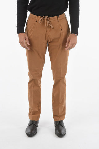 CC COLLECTION Drawstring Waistband Plain Hem Pants