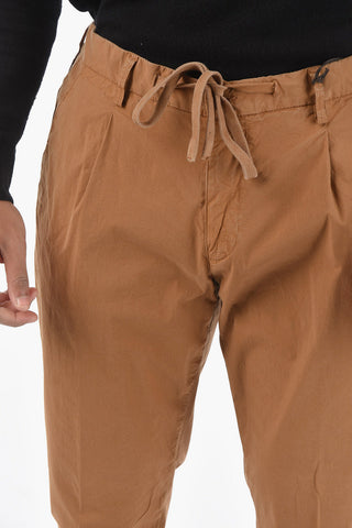 CC COLLECTION Drawstring Waistband Plain Hem Pants