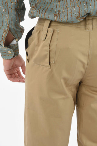 WHITE LINE Cotton-blend Flared Pants with Cuffed Ankles