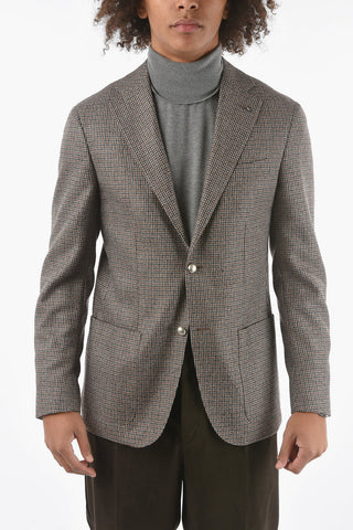 CC COLLECTION Half-lined REFINED Houndstooth Motif Blazer