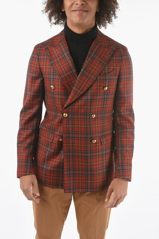 CC COLLECTION Double-breasted REWARD Plaid Check Blazer
