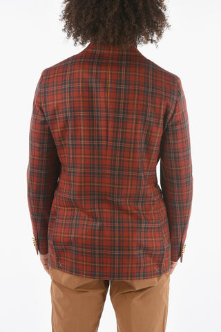 CC COLLECTION Double-breasted REWARD Plaid Check Blazer