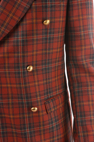 CC COLLECTION Double-breasted REWARD Plaid Check Blazer