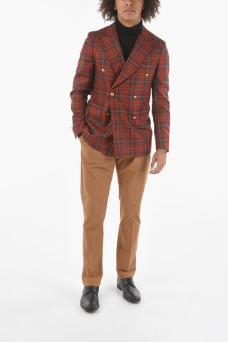 CC COLLECTION Double-breasted REWARD Plaid Check Blazer