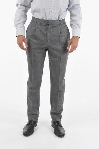 Wool Single-pleated Pants