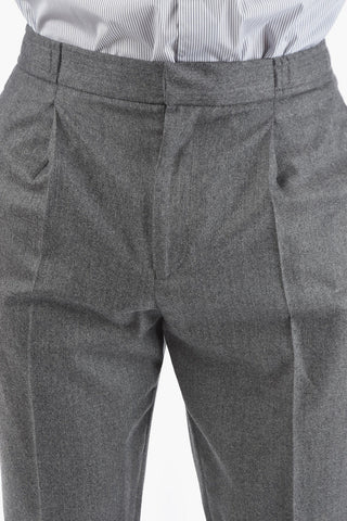 Wool Single-pleated Pants