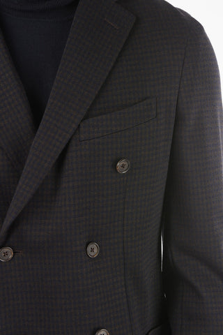 CC COLLECTION Double-breasted RESET Houndstooth Motif Blazer