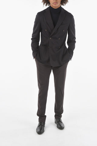 CC COLLECTION Double-breasted RESET Houndstooth Motif Blazer