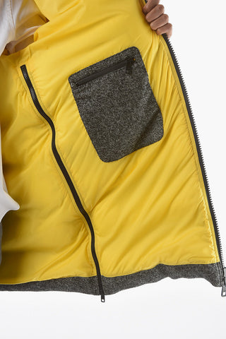 Patchwork Longline Padded Jacket