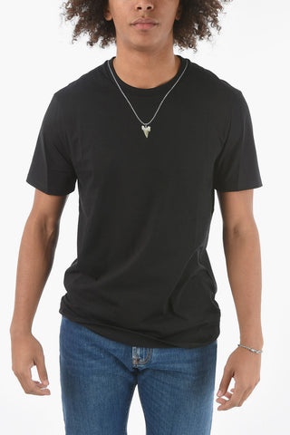 T-Shirt Girocollo in Cotone con Stampa Necklace