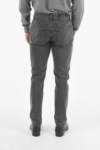 Jeans 5 Tasche con Tasche Posteriori Logate