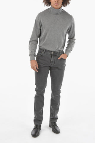 Jeans 5 Tasche con Tasche Posteriori Logate