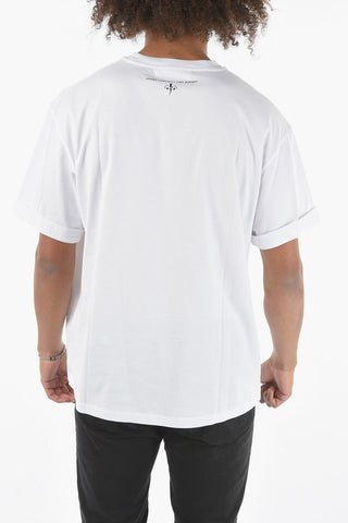 JAMES HARDEN X NEIL BARRETT Crewneck T-shirt with Thunderbolts Print