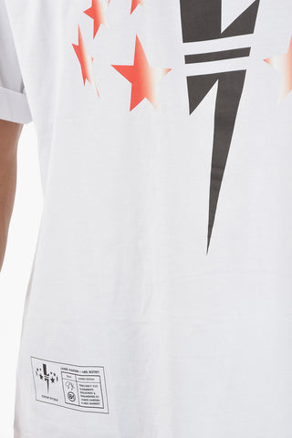 JAMES HARDEN X NEIL BARRETT Crewneck T-shirt with Thunderbolts Print