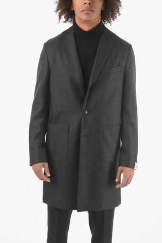 Cappotto Semifoderato WASHABLE in Lana Herringbone