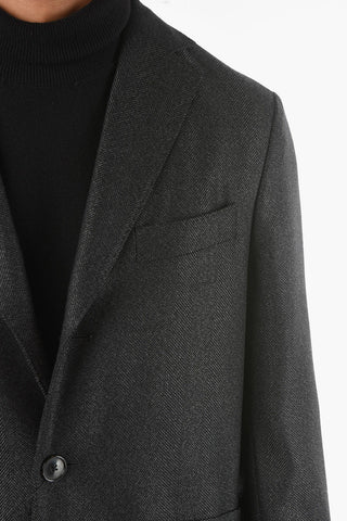 Cappotto Semifoderato WASHABLE in Lana Herringbone