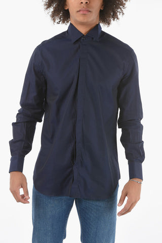 CC COLLECTION Diplomatic Collar Twill Cotton Shirt