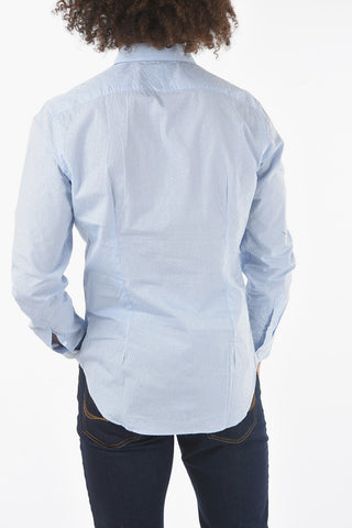 CC COLLECTION Camicia in Cotone a Effetto Bouclé con Collo italiano