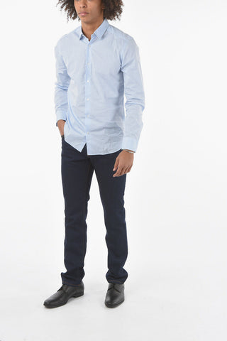 CC COLLECTION Camicia in Cotone a Effetto Bouclé con Collo italiano