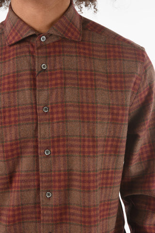 Flanell Cotton Shirt with Standard Collar