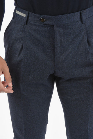 Double-pleated SLIM Virgin Wool Pants