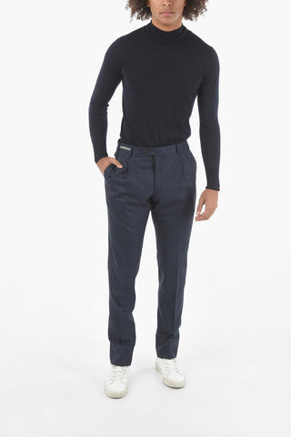 Double-pleated SLIM Virgin Wool Pants