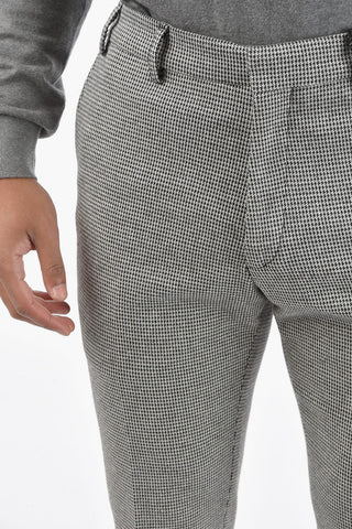 CC COLLECTION Pantaloni SAMPLE con Motivo Pied de Poule