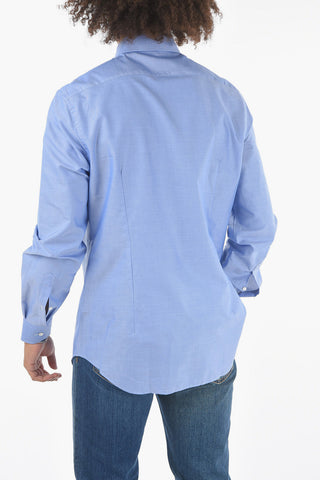 Poplin Cotton Shirt with Standard Collar