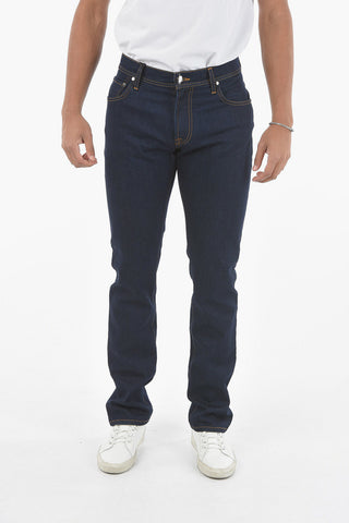 ID LUXURY DENIM Jeans Slim Fit con Lavaggio Scuro e Passanti