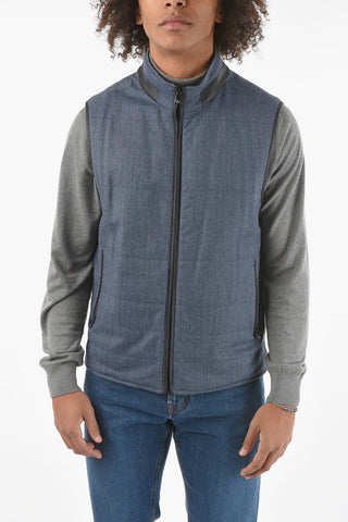 Herringbone Virgin Wool SPORTSWEAR Padded Vest