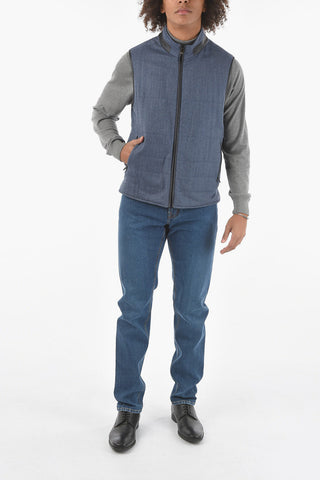 Herringbone Virgin Wool SPORTSWEAR Padded Vest