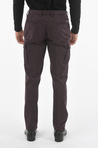 Pantaloni Cargo in Misto Cotone con Passanti