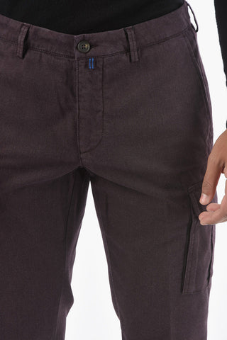Pantaloni Cargo in Misto Cotone con Passanti