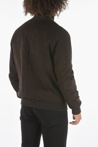 CC COLLECTION O. WEAR Front Zipped SUERETTO Quilted Bomber Jacket