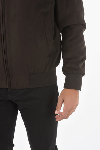 CC COLLECTION O. WEAR Front Zipped SUERETTO Quilted Bomber Jacket