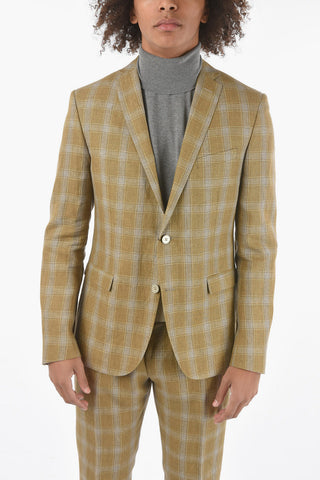 CC COLLECTION District Check RESET Flax Suit