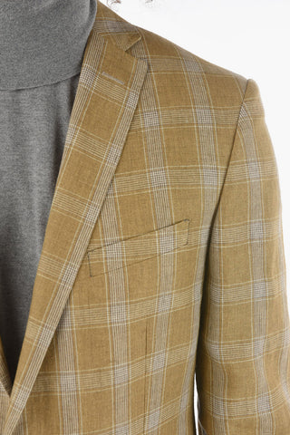 CC COLLECTION District Check RESET Flax Suit