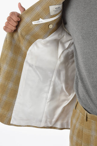 CC COLLECTION District Check RESET Flax Suit
