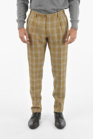 CC COLLECTION District Check RESET Flax Suit