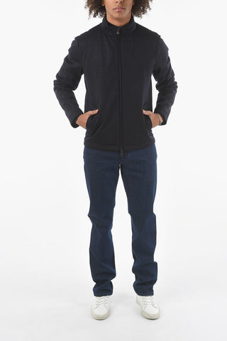 Front Zipped Virgin Wool Padded Outerwear