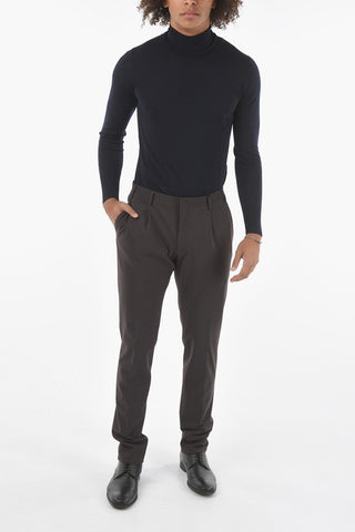 CC COLLECTION Single-pleated RESET Stretch Fabric Pants